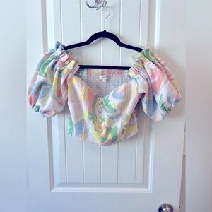 A Peach Romantic Sweetheart Top size M